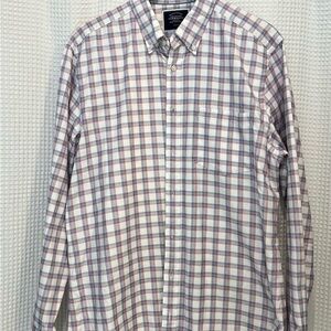 Charles Tyrwhitt Men's Button-Down Plaid Shirt - White, Blue & Red